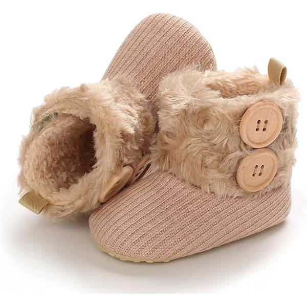 Khaki Vauvan Tyttö Poika Tossut Saappaat Fleece Sukka Kengät Karvaiset A,ZQKLA