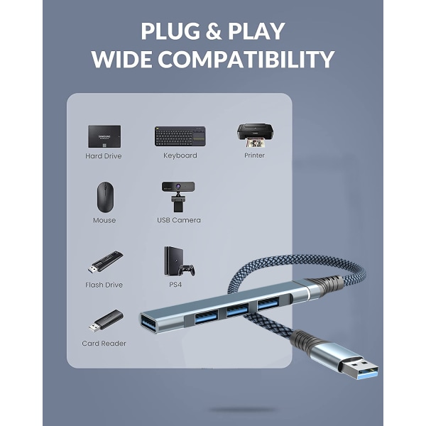 Typ C Laptop Converter Dock en drag fyra Splitter USB 3.0, ZQKLA