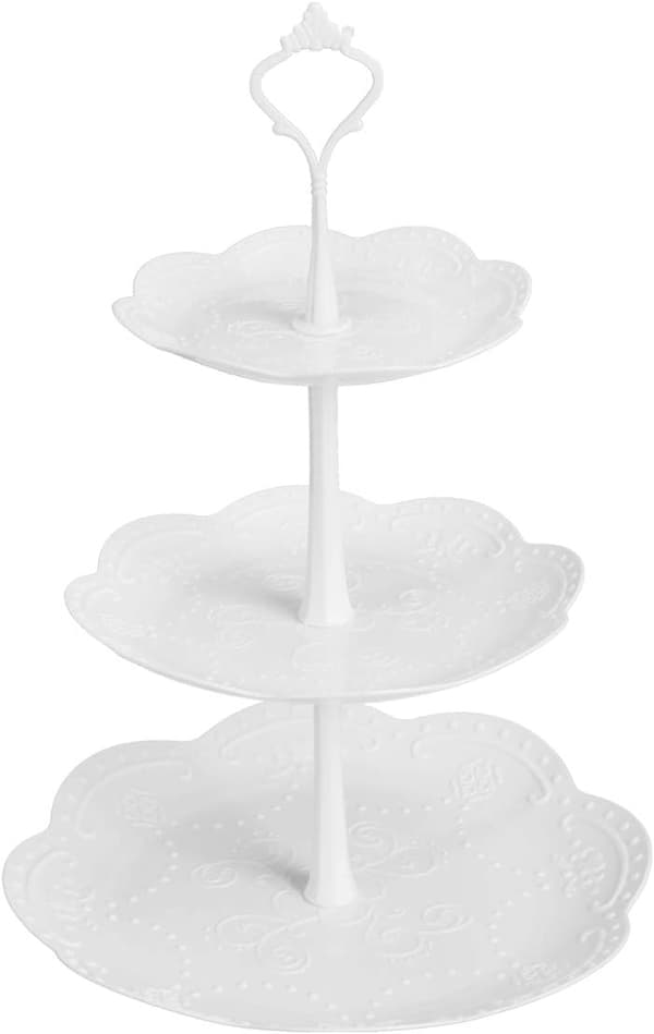 3-vånings Cupcake-ställ, Plast Våningsfat, Dessert, ZQKLA