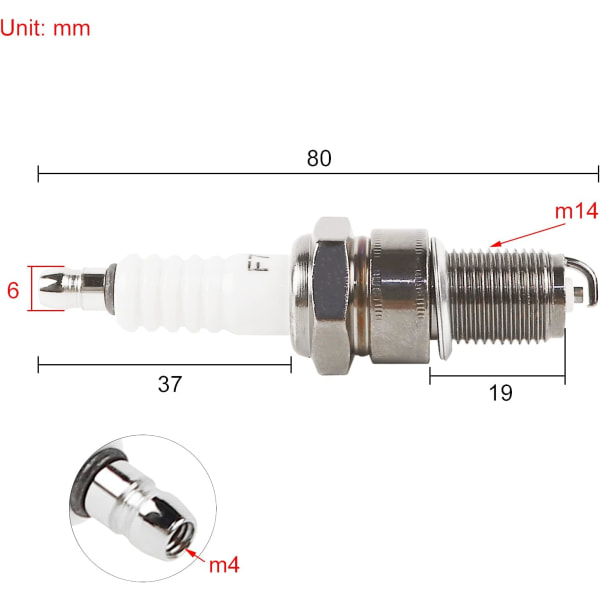 F7TC tändstift för GX120 för GX160 för GX200