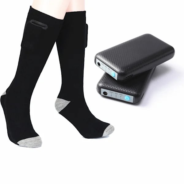 INF Batteriopvarmede strømper 4000 mAh Sort M,su