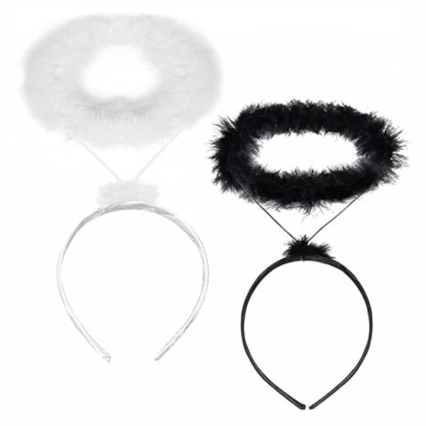 Angel Halo Headband Set - Extra Feather Angel Halo Headbands,ZQKLA