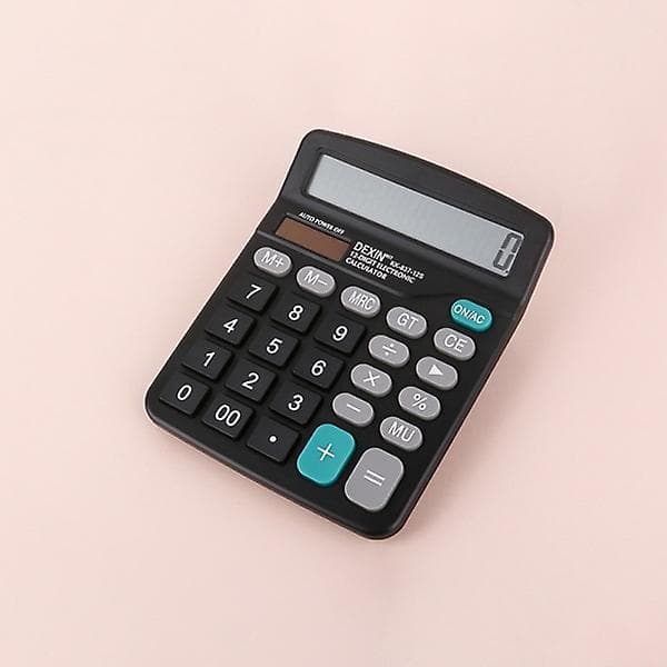 12-siffrig elektronisk miniräknare solkalkylator dubbel ström Des blå