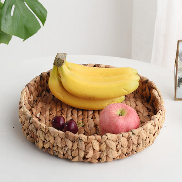 Rund bakke flettet med tang - vandhyacint - en diameter, ZQKLA