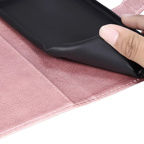 Samsung Galaxy A55 5G Fodral Solid Läder Roséguld, su
