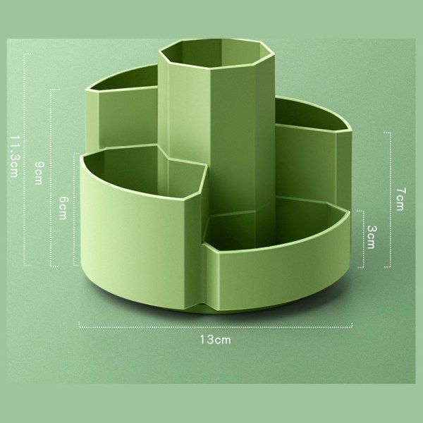 Skrivbordsväska Pennhållare Skrivbordsförvaring Multifunktionell Pappersvaruförvaringslåda - Grön