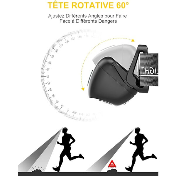 USB ladattava valo, vahva sensoriotsalamppu, ulkokäyttöön, LED w, ZQKLA