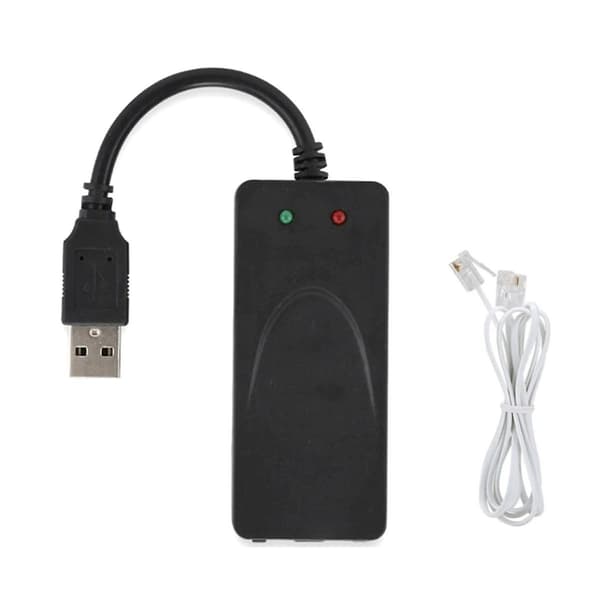 Faxmodem, USB2.0 56K extern modemdrivrutin, Plug and Play USB-modem, standard och utökat vid instru