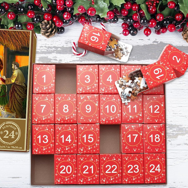 Jigsaw-pussel Adventskalender Nativitet - 1008 bitar
