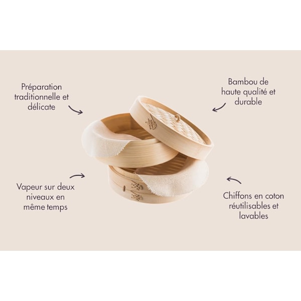 Bambus Dampkurv (Diameter 20cm) - Bambusdamper til R,ZQKLA