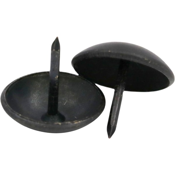 10-pack 19 mm Dia Runda Stora Huvudspikar Svarta, ZQKLA