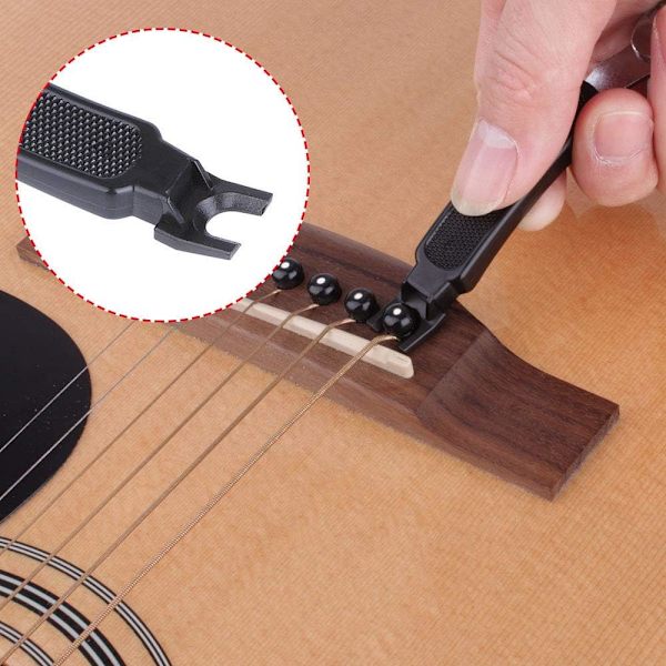 3 I 1 Gitarstrengsvinder Multifunksjonell Gitarpinne Trekker, ZQKLA