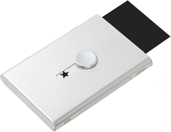 Visitkort Holder - Rustfrit Stål - Ideelt Design til Mig, ZQKLA