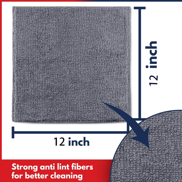 Grå Mikrofiberduk - 12-pack (30 x 30cm) Hög P,ZQKLA