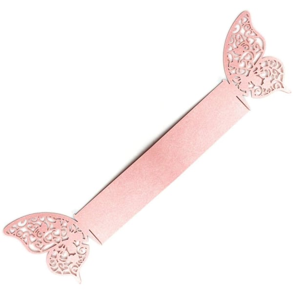50 stk 3D Butterfly Papir Serviettringer til Bryllup Fest Bord Dekor