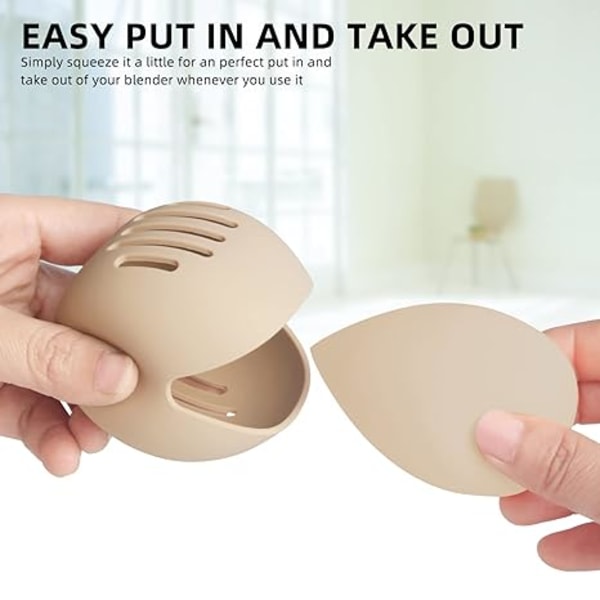 Makeup Sponge Holder Convenient Vented Silicone Beauty Blend,ZQKLA