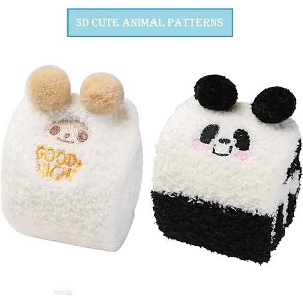Damstrumpor över knäet, fluffiga, söta tecknade figurer, ZQKLA