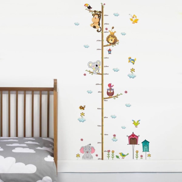 Animal Wall Stickers Højde Vækst Måling Chart Wall St,ZQKLA