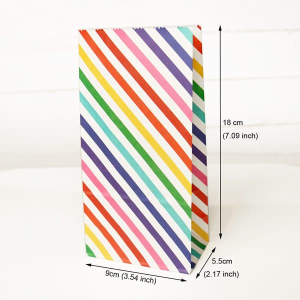 50 Regnbue Papirpose 7 Farve Twill Regnbue Gavepose Farve Do, ZQKLA