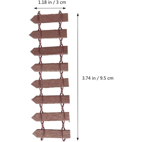 Miniatyr Fairy Garden staket prydnad trä staket piket Mi,ZQKLA