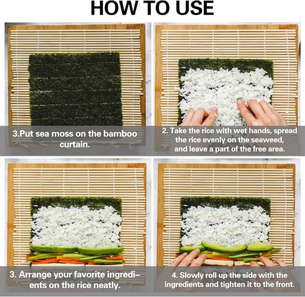 Sushimatta, Sushimatta, Sushirullar, Bambusushi, Bambusmatta för