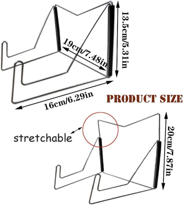 Justerbart metall bokstativ Sammenleggbart lesebokstativ Fold, ZQKLA
