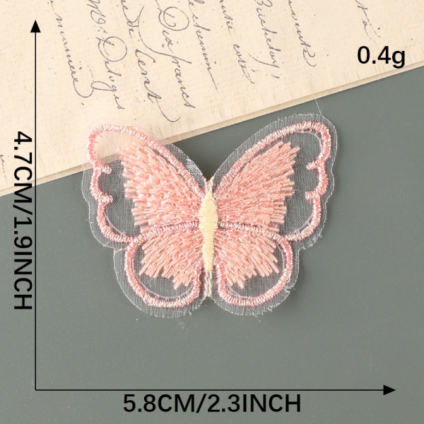 30 stykker Butterfly Lace patches, computerbroderietiketter, ZQKLA