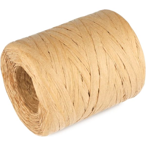 200M Raffiapapir, 200M Raffia Twine Bånd for Jul, G,ZQKLA