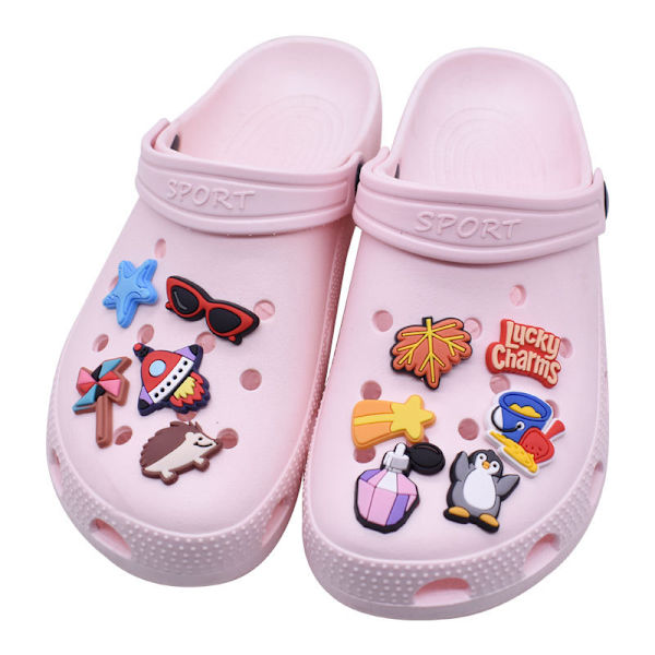 100 stk. Forskellige Unisex-Voksenformede Skocharms til Clog Br, ZQKLA
