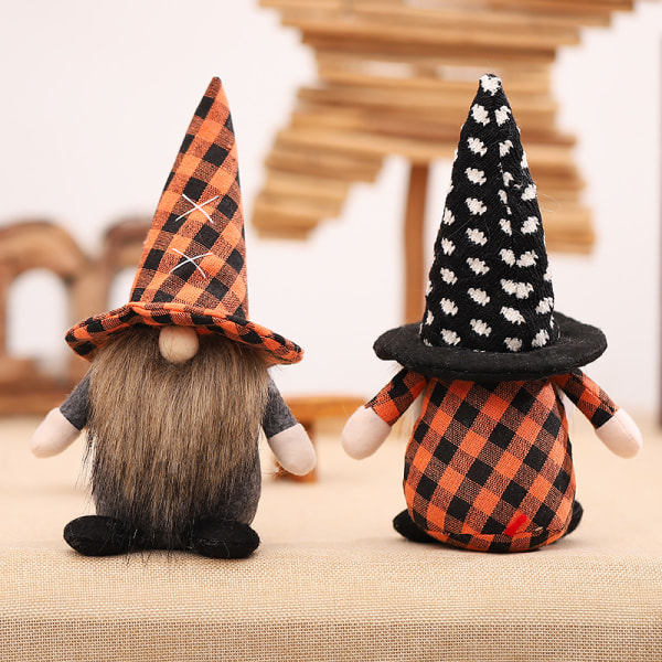 Halloween-pehmognomekoriste käsityönä valmistettu Tomte Swedi,ZQKLA