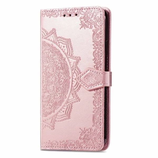 iPhone 13 - Mandala Lær Etui - Rosegull,su