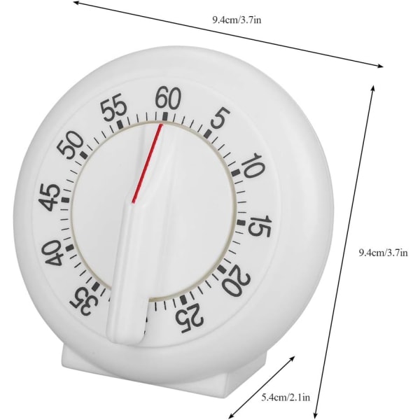 60 minuutin pyöreä muotoinen keittiön keittokello mekaaninen, ZQKLA