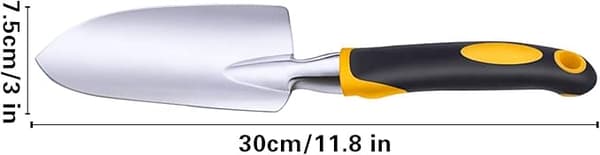 Hagespade i rustfritt stål for planting, omplanting, luking