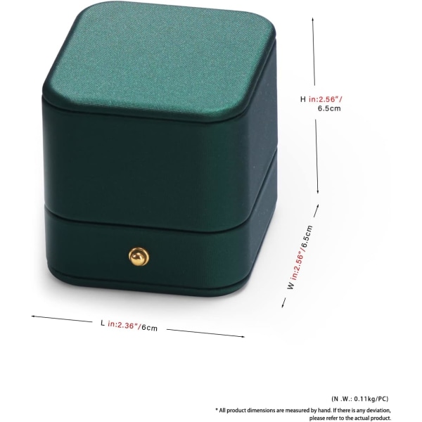 Läder Smyckeskrin Förslag Ring Presentask Smycke Display Case(G