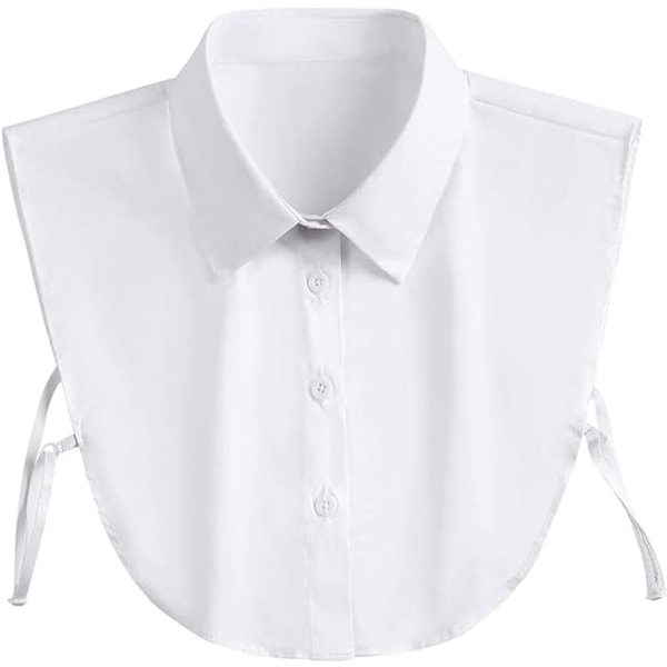 Avtagbar skjorta med vit krage för Office Lady Girls Dickey H,ZQKLA