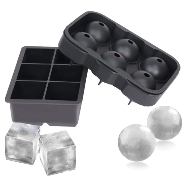 Silikoniset jääpalatarjottimet (2 kpl set ), Sphere Ice Ball Maker wi, ZQKLA