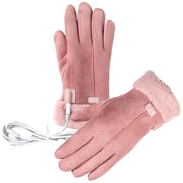 1 Set USB-uppvärmda handskar Uppvärmda handskar Kvinnor Män Uppvärmda handskar Termiska handskar