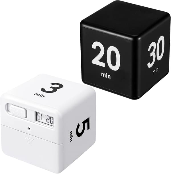 2 Stykker Cube Timere Tyngdekraftssensor Flip Timer Børnetimer Wo,ZQKLA