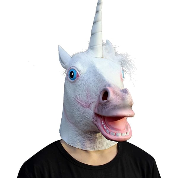 Halloween-asujuhlat Latex Mask Animal Head Unicorn,ZQKLA