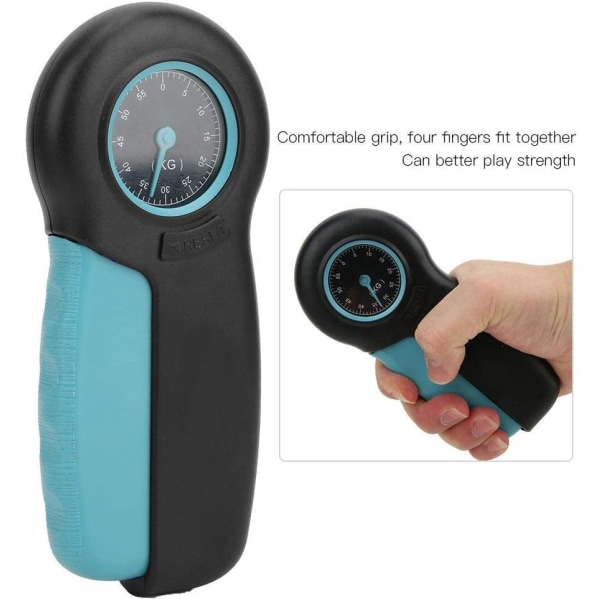 (Sininen) Kannettava Hand Grip Dynamometer Digital Hand Grip Stren, ZQKLA