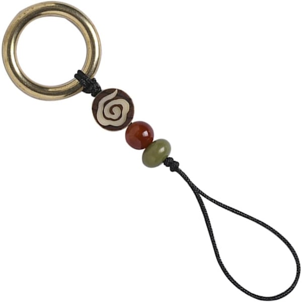 Telefonband med mässingsring, telefonhänge, vintage handledsband