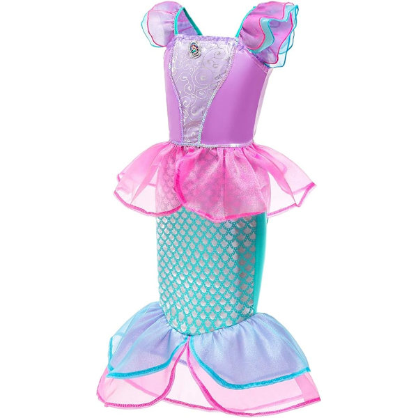 5 stk Havfrue Cosplay Kostymer Ariel Kjole for Jenter bursdagsfest