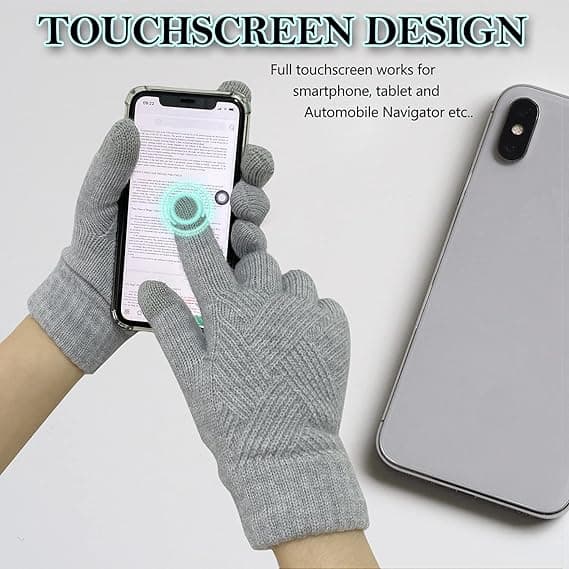 Termiske Vinterhandsker Dame Touch Screen Uld Varmt For C,ZQKLA