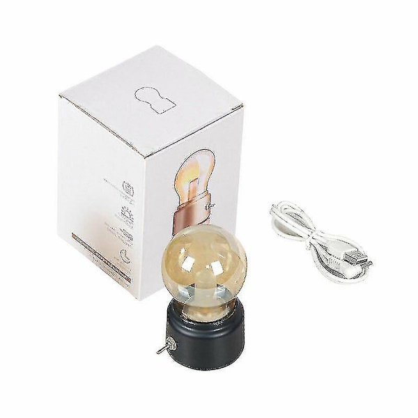 Led Pære Retro Nattlys Oppladbart Batteri Lampe Bord L