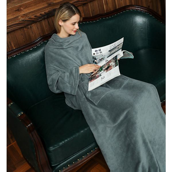 Bærbar pleddgenser, Oversized pleddgenser med hette, ZQKLA