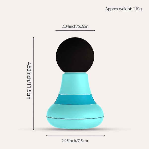 （Sininen）Tehokas 2.0in*4.5in Käsikäyttöinen Hierontasaappa ZQKLA:lla, 6 Magneetilla