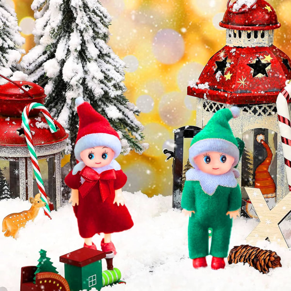 Julfigur - Jultomte (2-pack) Flicka och Pojke Figuri