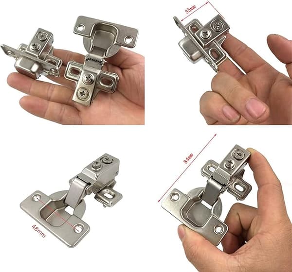 95 Graders Fuldt Overlappende Mini Hængsler 35mm til Ramme med Dæmper til