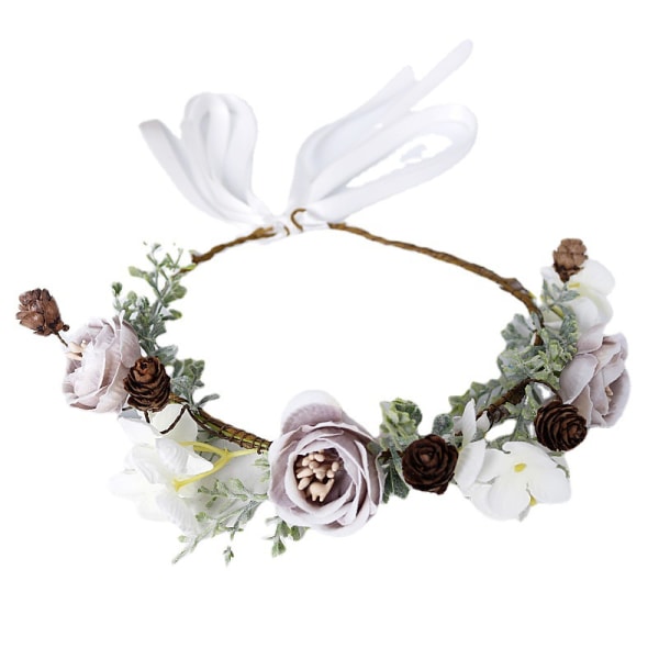 Camellia Flower Crown Rose Hodeplagg Bryllup Brude Blomsterjente H