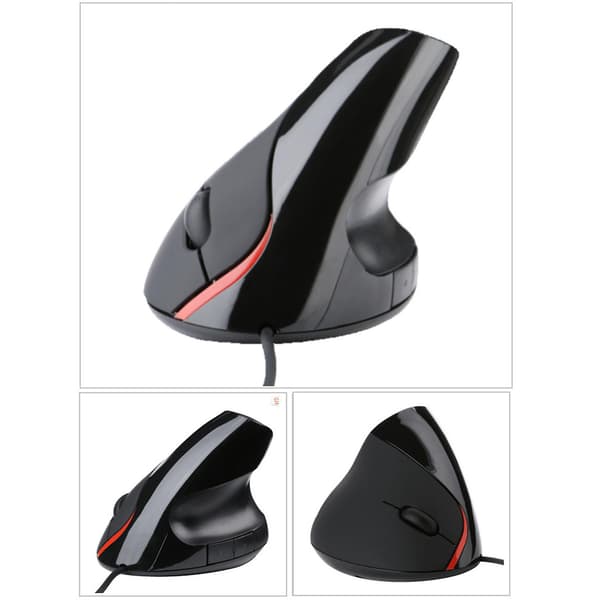 Universell 1600DPI USB2.0 5 knappers stående kablet mus PC/datamaskin tilbehør la